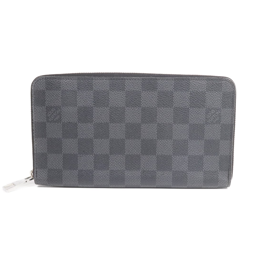 Damier Graphite Zippy Organizer Wallet by Louis Vuitton in Black Gray: Damier Graphite Zippy Organizer Wallet by Louis Vuitton in Black Gray This Louis Vuitton Zippy Organizer Wallet features the Damier Graphite pattern in black and gray. Crafted from durable PVC coated 