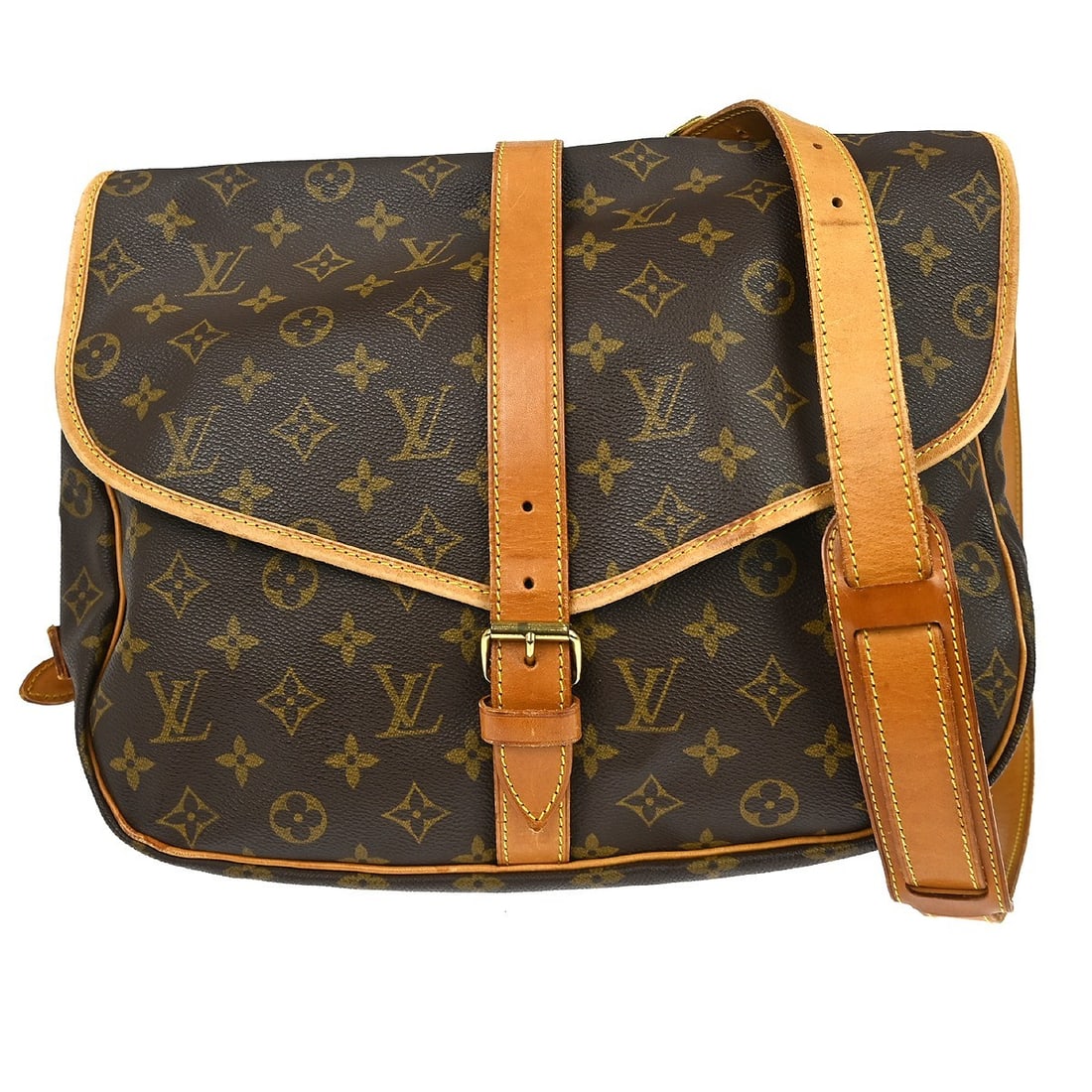 Louis Vuitton Saumur 35 Monogram Canvas Crossbody Shoulder Bag M42254: Louis Vuitton Saumur 35 Monogram Canvas Crossbody Shoulder Bag M42254 This Louis Vuitton Saumur 35 messenger shoulder bag features the iconic monogram canvas leather exterior and a brown canvas lining