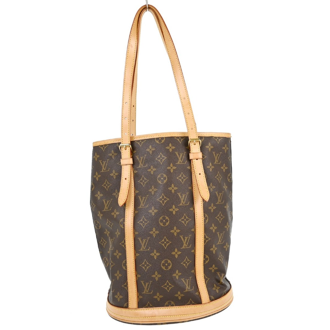 Louis Vuitton Monogram Canvas Bucket GM Shoulder Tote Bag M42236: Louis Vuitton Monogram Canvas Bucket GM Shoulder Tote Bag M42236 This Louis Vuitton Monogram Bucket GM Tote Bag features the signature monogram canvas exterior with brown leather shoulder straps and a