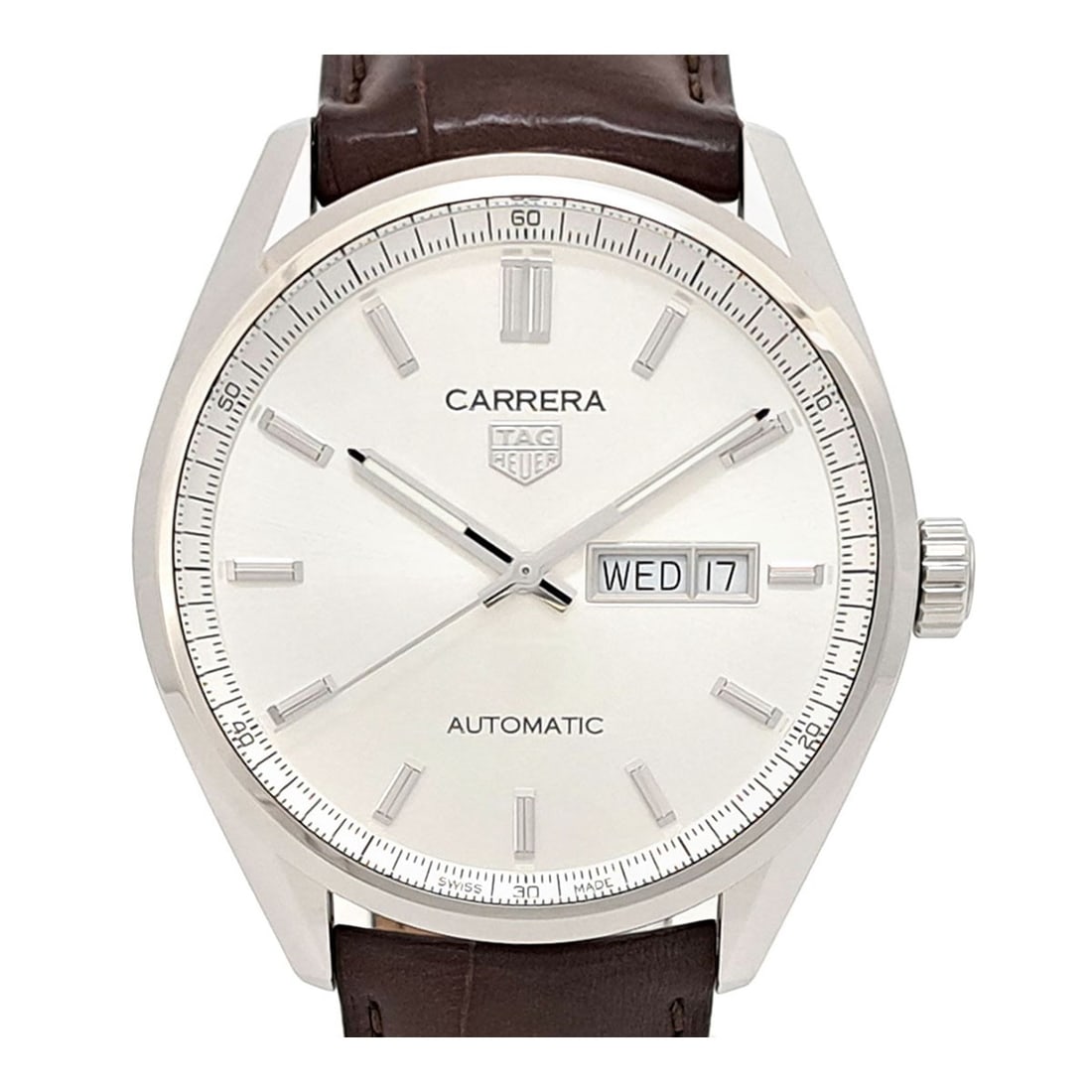 TAG Heuer Carrera Day-Date Calibre 5 Stainless Steel Automatic Watch (1 of 9)