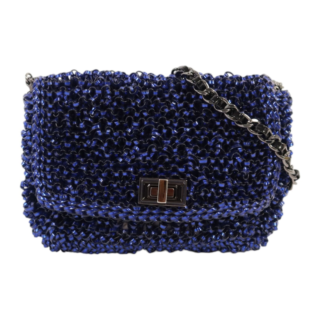 ANTEPRIMA Blue PVC Wire Chain Crossbody Shoulder Bag for Women (1 of 15)