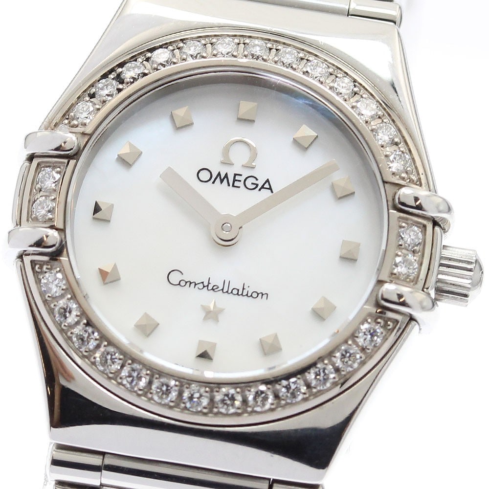 Omega Constellation My Choice 1465.71 Quartz Ladies Watch: Omega Constellation My Choice 1465.71 Quartz Ladies Watch This OMEGA Constellation My Choice women's wristwatch features a stainless steel case and bracelet with a white mother-of-pearl dial. The watc