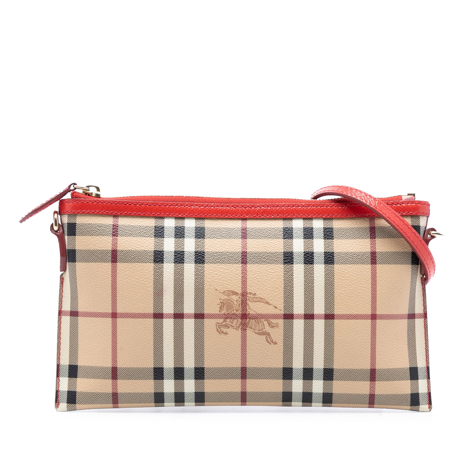 Burberry Peyton Crossbody in Haymarket Check Coated Canvas with Patent Trim (1 of 7)