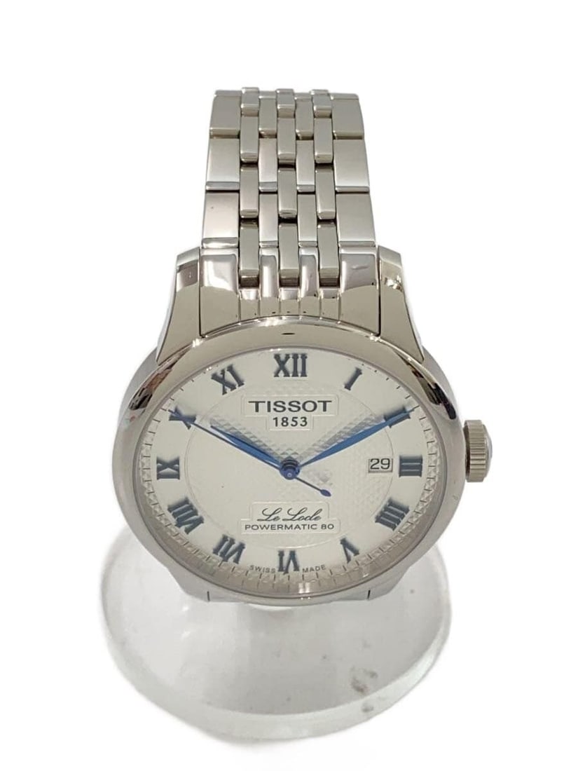 Tissot Le Locle Powermatic 80 Silver Wristwatch: Tissot Le Locle Powermatic 80 Silver Wristwatch This TISSOT LE LOCLE Powermatic 80 men's wristwatch features a classic silver-tone design and Swiss craftsmanship. The watch is pre-owned and shows slig