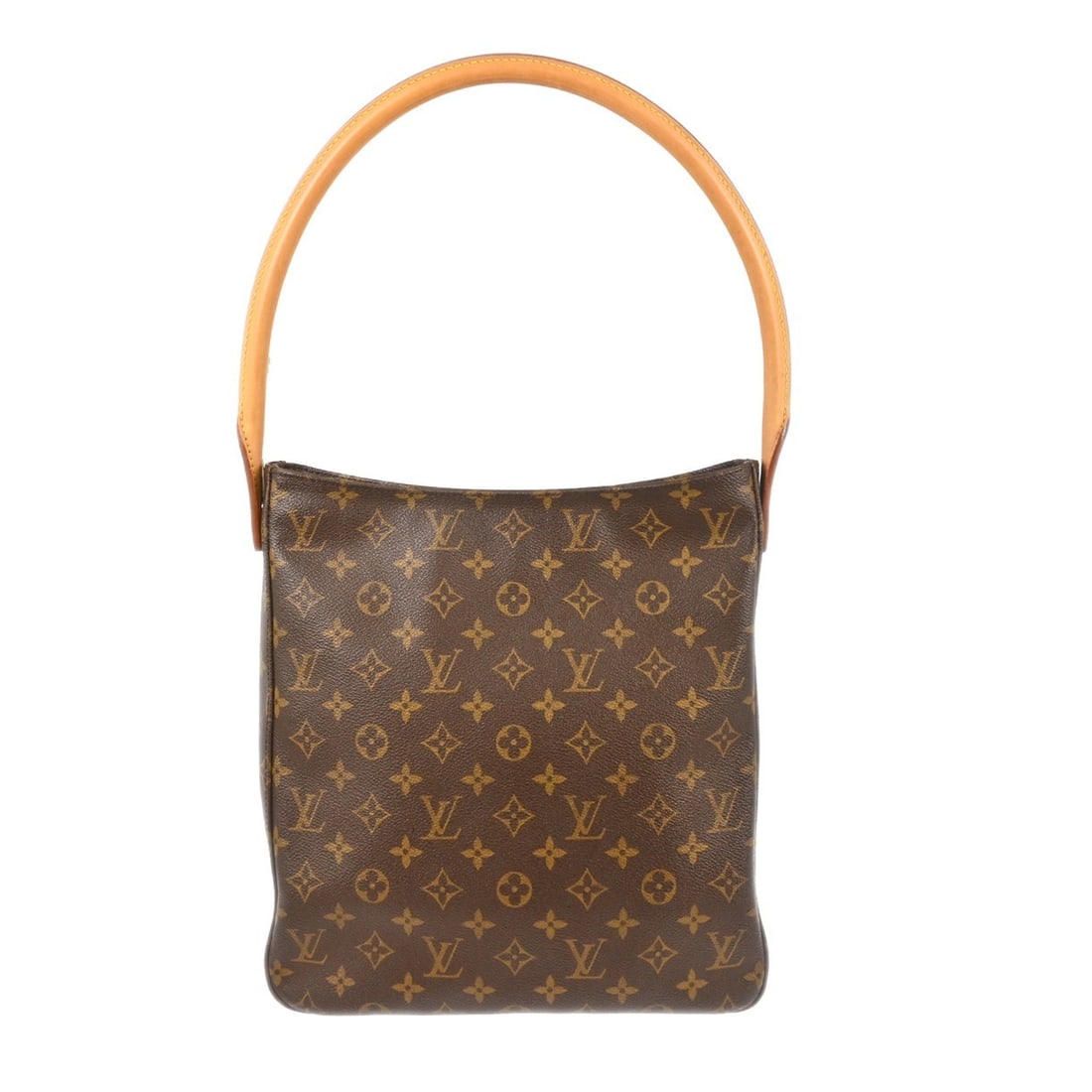 Louis Vuitton Looping GM Brown Monogram Canvas Large Tote Bag: Louis Vuitton Looping GM Brown Monogram Canvas Large Tote Bag The Louis Vuitton Looping GM handbag features the signature Monogram canvas leather exterior with a top handle and zipper closure. This la