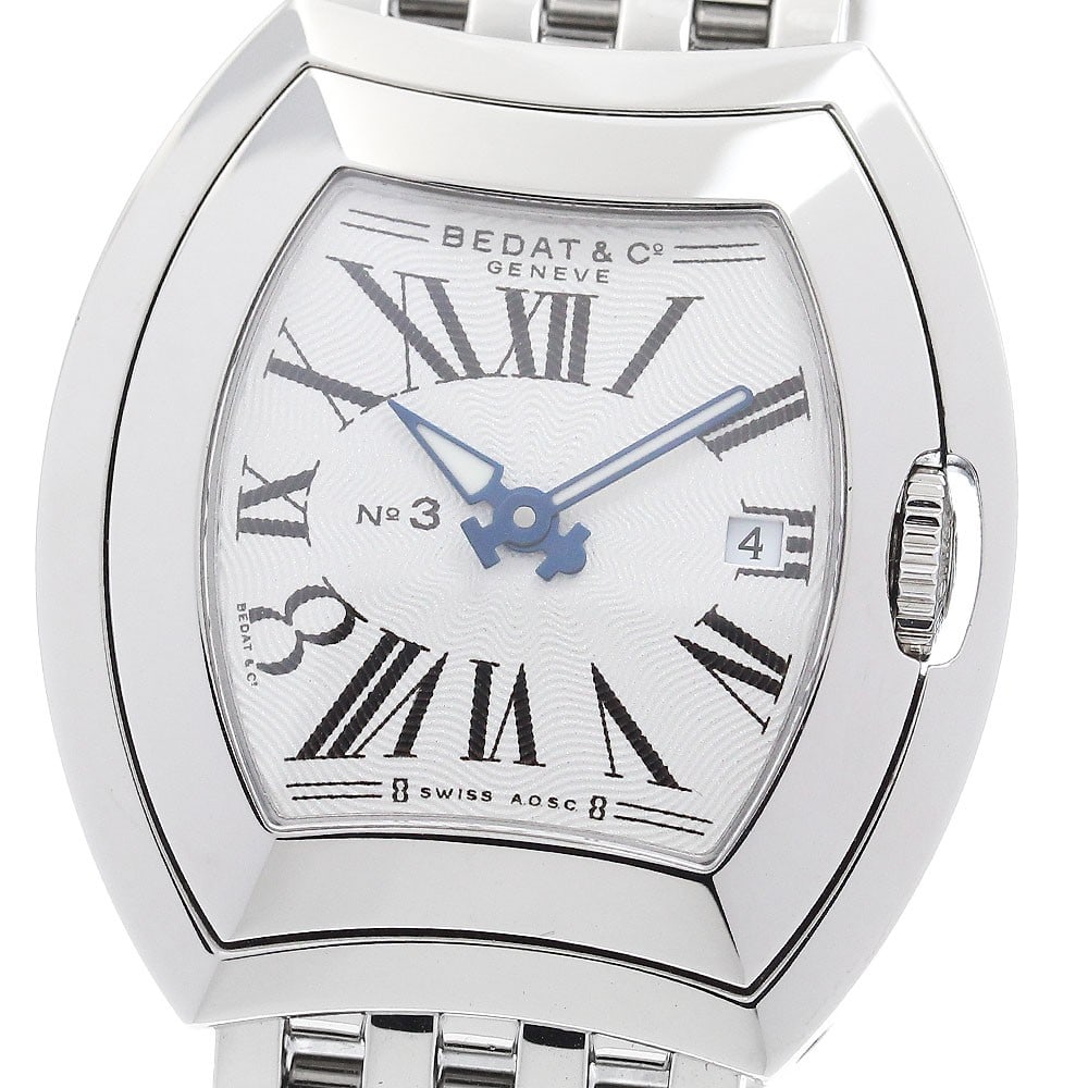 BEDAT Co Tonneau No 3 Quartz Date Ladies Wristwatch 334 (1 of 6)