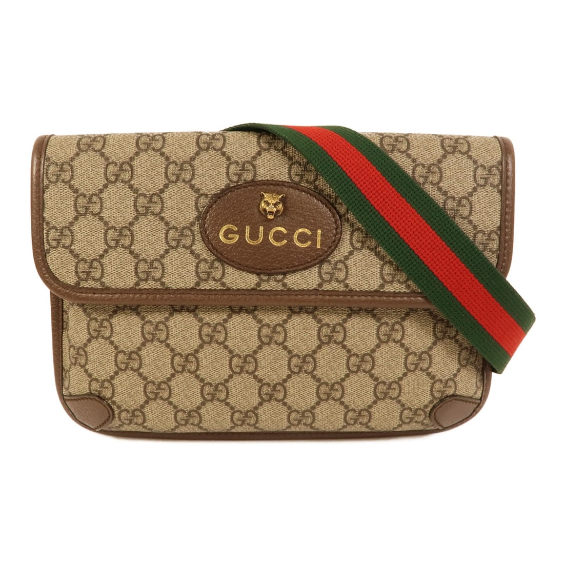 Gucci Neo Vintage GG Supreme Brown Waist Bag: Gucci Neo Vintage GG Supreme Brown Waist Bag This Gucci Neo Vintage GG Supreme belt bag features a brown PVC coated canvas exterior with gold-tone hardware. Designed as a waist or body bag, it offers 