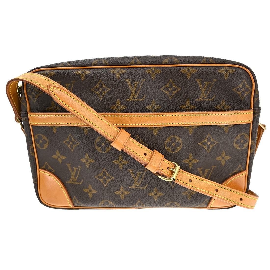 Louis Vuitton Trocadero 27 Monogram Canvas Medium Crossbody Bag: Louis Vuitton Trocadero 27 Monogram Canvas Medium Crossbody Bag The Louis Vuitton Trocadero 27 is a vintage crossbody bag featuring the iconic monogram canvas exterior with brown leather crossbody str