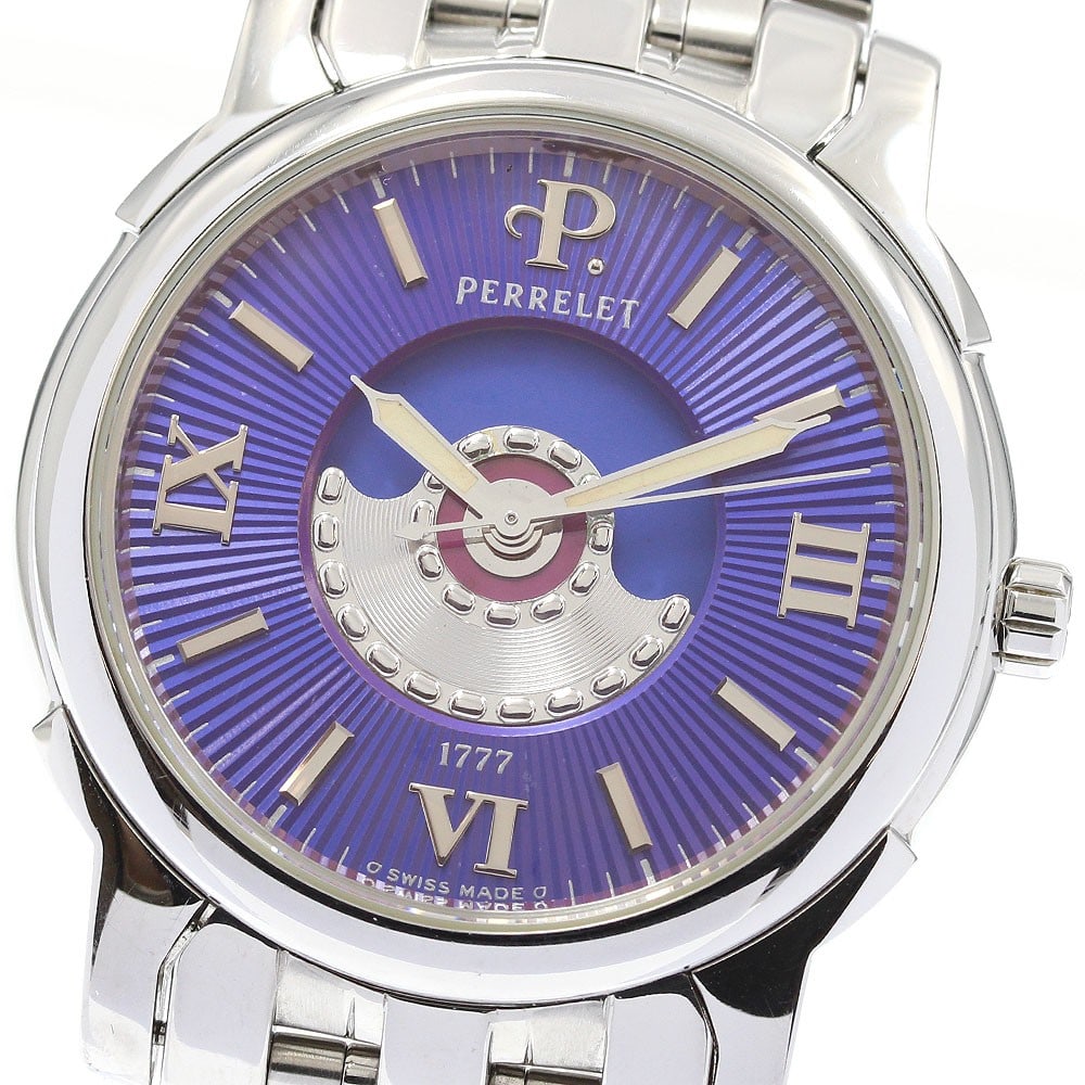 Perrelet Antarctica Blue Dial Automatic Men's Steel Watch 999 Limited Edition: Perrelet Antarctica Blue Dial Automatic Men's Steel Watch 999 Limited Edition This Perrelet Antarctica Double Rotor is a limited edition men's wristwatch, with only 999 pieces produced. It features a 
