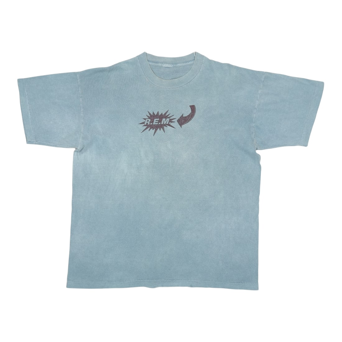 Vintage 1994 REM Monster Graphic Blue Cotton Shirt: Vintage 1994 REM Monster Graphic Blue Cotton Shirt This is an original vintage 1994 REM Monster shirt featuring front and back graphics. The shirt is made from 100% cotton in blue and dates from the 1