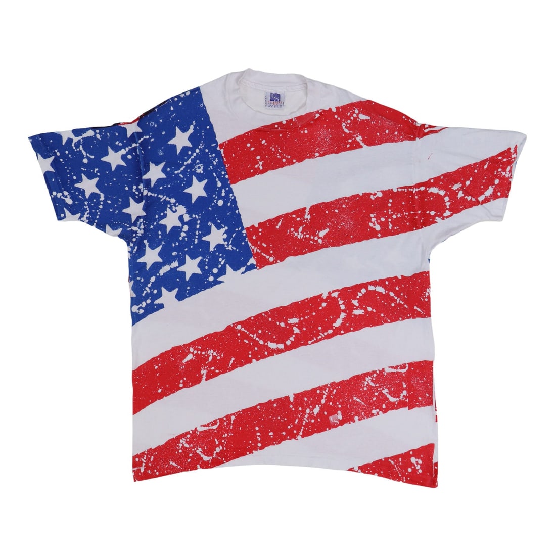 Vintage 1992 All Over American Flag Graphic Cotton Shirt XXL (1 of 4)