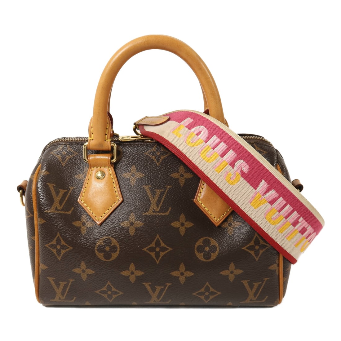 Louis Vuitton Speedy Bandouliere 20 Monogram Brown Canvas Gold Hardware Bag: Louis Vuitton Speedy Bandouliere 20 Monogram Brown Canvas Gold Hardware Bag This Louis Vuitton Speedy Bandouliere 20 is a versatile 2-way shoulder bag crafted from durable PVC coated canvas in the sig