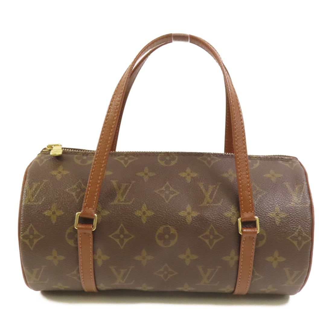 Louis Vuitton Papillon Monogram Canvas Handbag with Gold Hardware M51366: Louis Vuitton Papillon Monogram Canvas Handbag with Gold Hardware M51366 This Louis Vuitton Papillon handbag features the iconic Monogram pattern in brown PVC coated canvas. Designed for women, it off