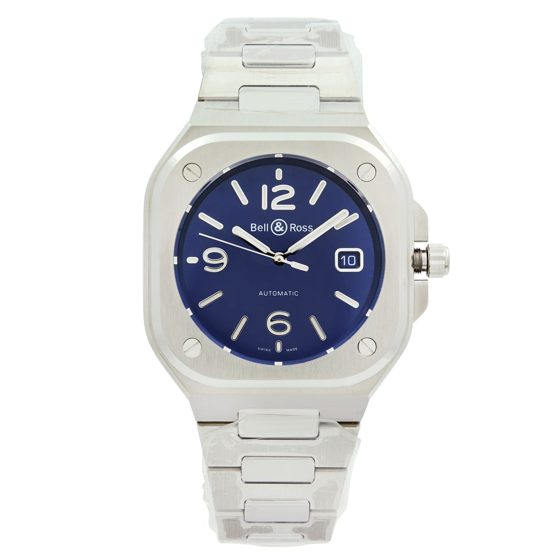 Bell & Ross BR05A Automatic Blue Dial Men's Watch Stainless Steel Bracelet: Bell & Ross BR05A Automatic Blue Dial Men's Watch Stainless Steel Bracelet Discover the elegance of the Bell & Ross BR05A-BLU-ST/SST, a sophisticated automatic wristwatch designed for the discerning g