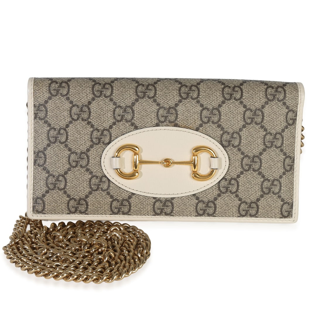 Gucci Horsebit 1955 Supreme Azalea White Chain Wallet Clutch Bag (1 of 8)