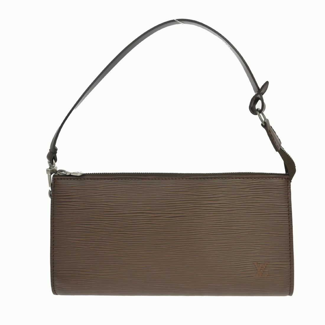 Louis Vuitton Epi Brown Pochette Accessoires Leather Shoulder Bag: Louis Vuitton Epi Brown Pochette Accessoires Leather Shoulder Bag This Louis Vuitton Pochette Accessoires is crafted from Epi leather in brown, designed for female use. The clutch features minor scrat