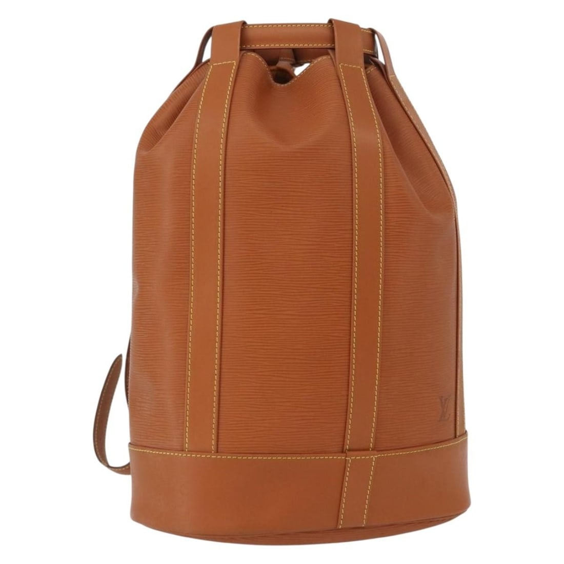Epi Leather Louis Vuitton Randonnee Brown Women's Backpack France: Epi Leather Louis Vuitton Randonnee Brown Women's Backpack France This Louis Vuitton Randonnee Backpack is crafted from brown Epi leather and designed for female use. The bag features a spacious inter
