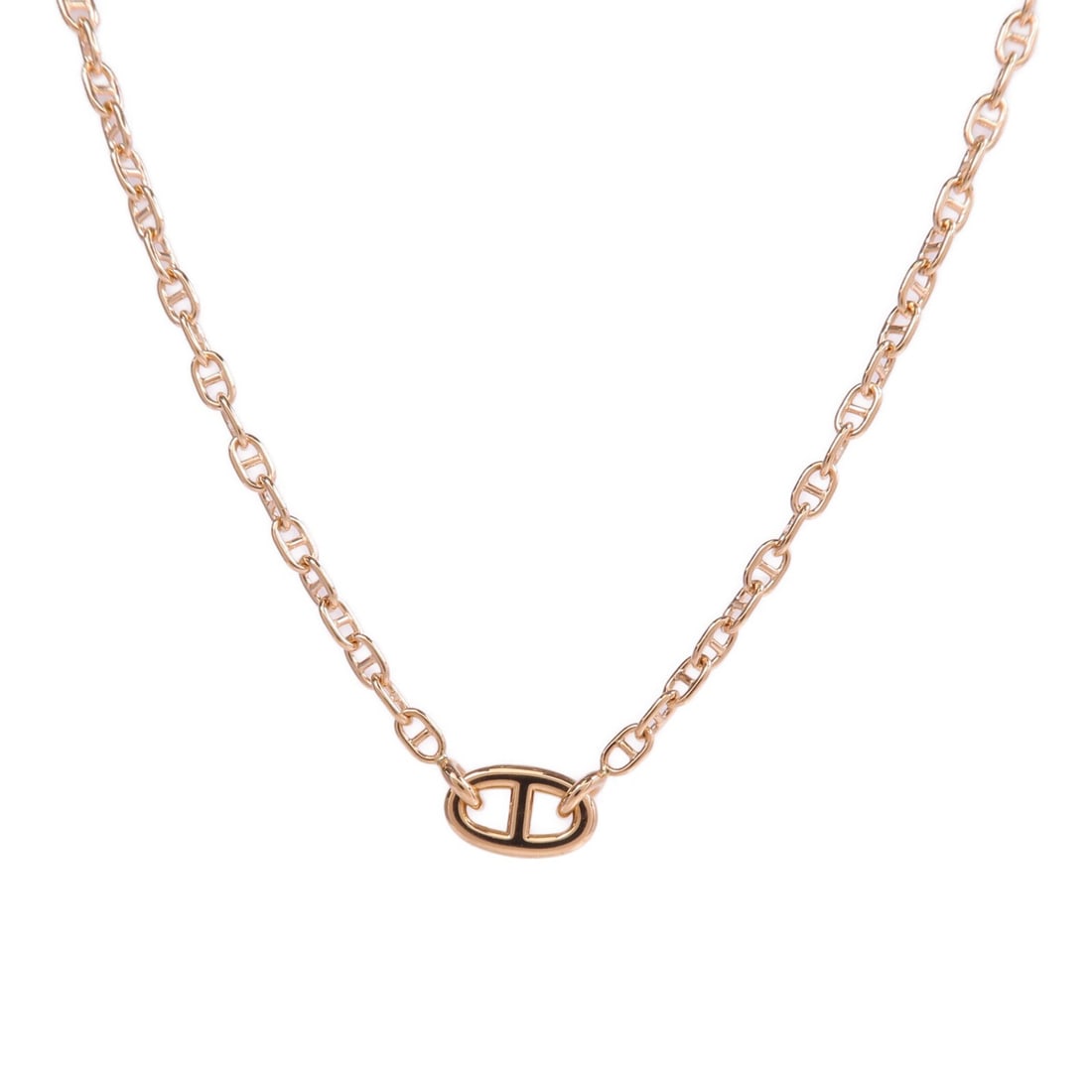 Hermes Farandole K18PG Rose Gold Necklace: Hermes Farandole K18PG Rose Gold Necklace This Hermes Farandole necklace is crafted from 18K pink (rose) gold, offering a refined and elegant design. Made in France, it is a women's necklace with a re