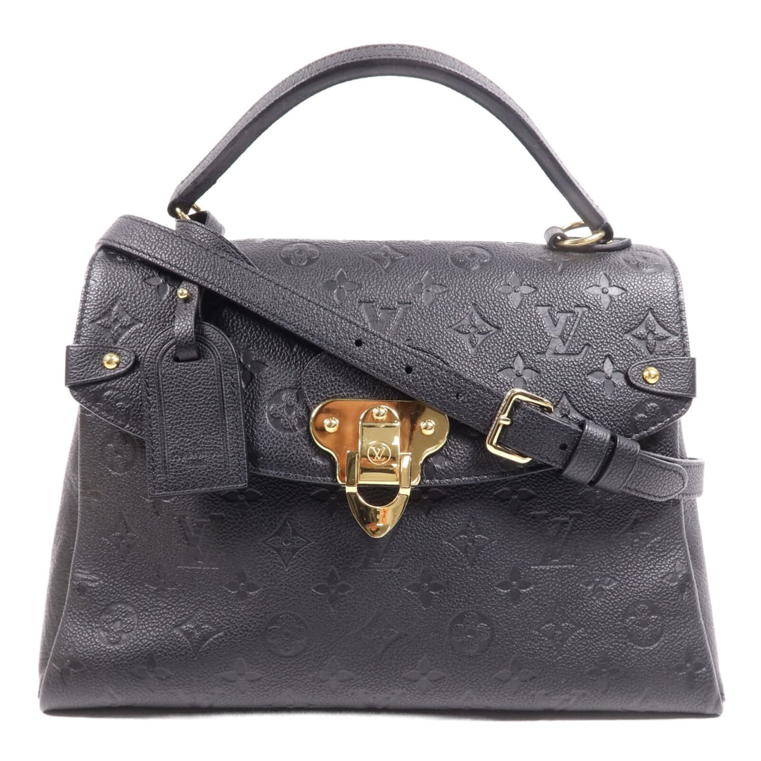 LOUIS VUITTON Georges 2 Way Shoulder Bag Monogram Empreinte Black GHW M53944: LOUIS VUITTON Georges 2 Way Shoulder Bag Monogram Empreinte Black GHW M53944 Elevate your style with the LOUIS VUITTON Georges 2 Way Shoulder Bag, expertly crafted from luxurious black calfskin. This 