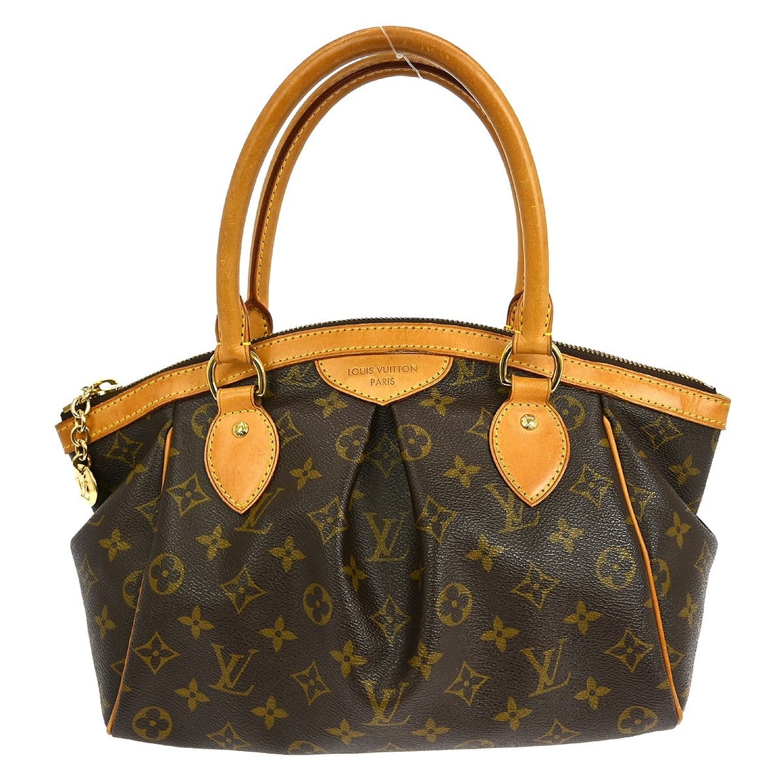 Louis Vuitton Monogram Canvas Tivoli Brown Handbag 30cm by 21cm by 14cm: Louis Vuitton Monogram Canvas Tivoli Brown Handbag 30cm by 21cm by 14cm Louis Vuitton Tivoli handbag crafted from monogram canvas in brown, designed for women. This handbag features leather parts with