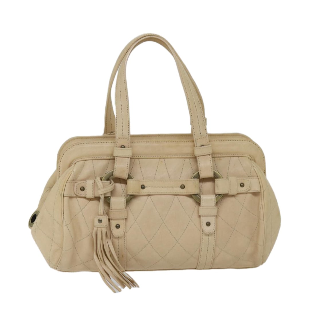 Beige Leather Shoulder Bag by Bally Italy 30cm: Beige Leather Shoulder Bag by Bally Italy 30cm This Bally handbag is crafted from beige leather and designed for women. Made in Italy, it features a spacious interior and practical dimensions. The bag