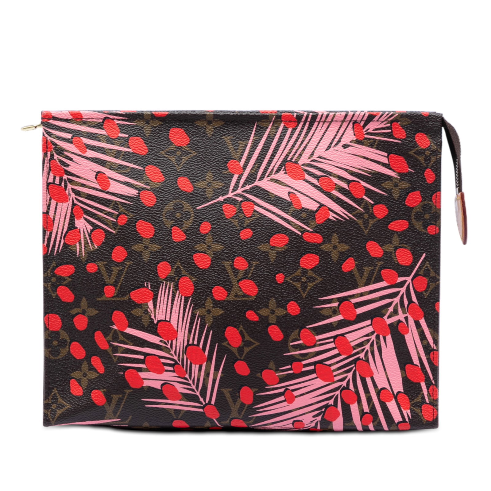 Louis Vuitton Jungle Dots Monogram Toiletry Pouch 26 Brown Fabric: Louis Vuitton Jungle Dots Monogram Toiletry Pouch 26 Brown Fabric This Louis Vuitton Monogram Jungle Dots Toiletry Pouch 26 features the iconic monogram canvas with a playful Jungle Dots design and a 