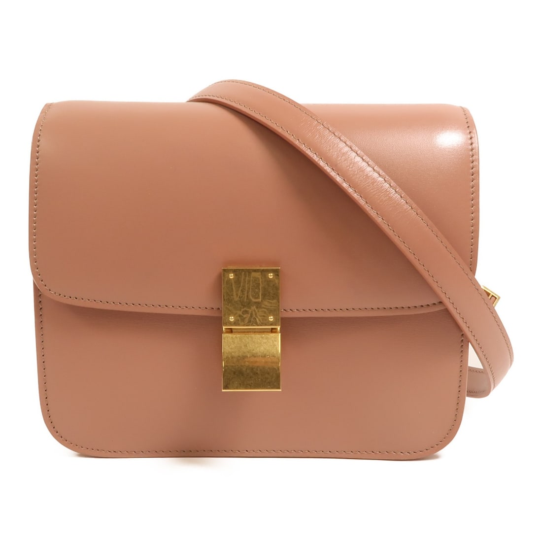 Celine Mini Classic Box Pink Calfskin Shoulder Bag Gold Hardware (1 of 16)