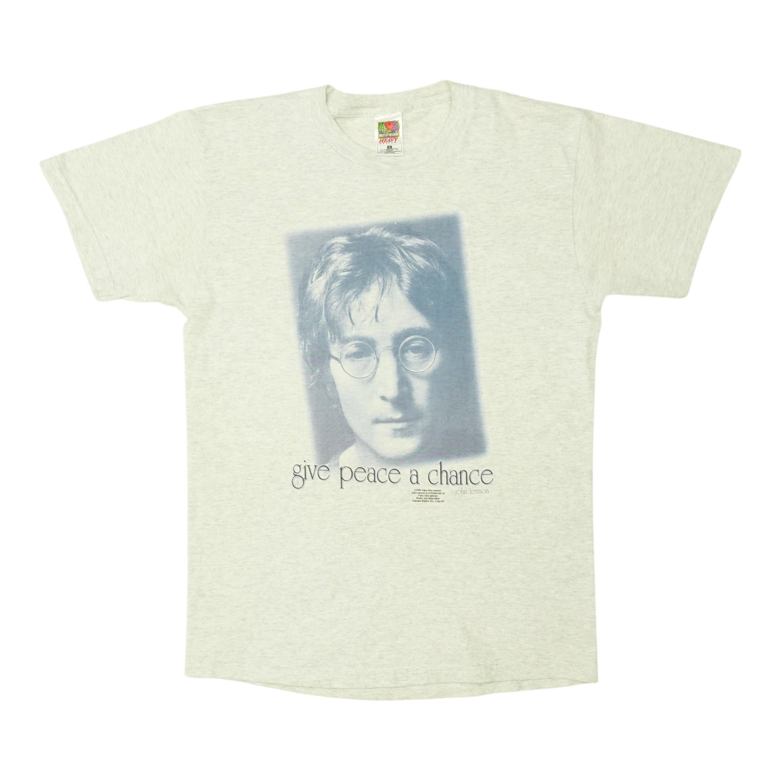 Vintage 1999 John Lennon Grey Blend Give Peace A Chance Shirt Medium (1 of 4)