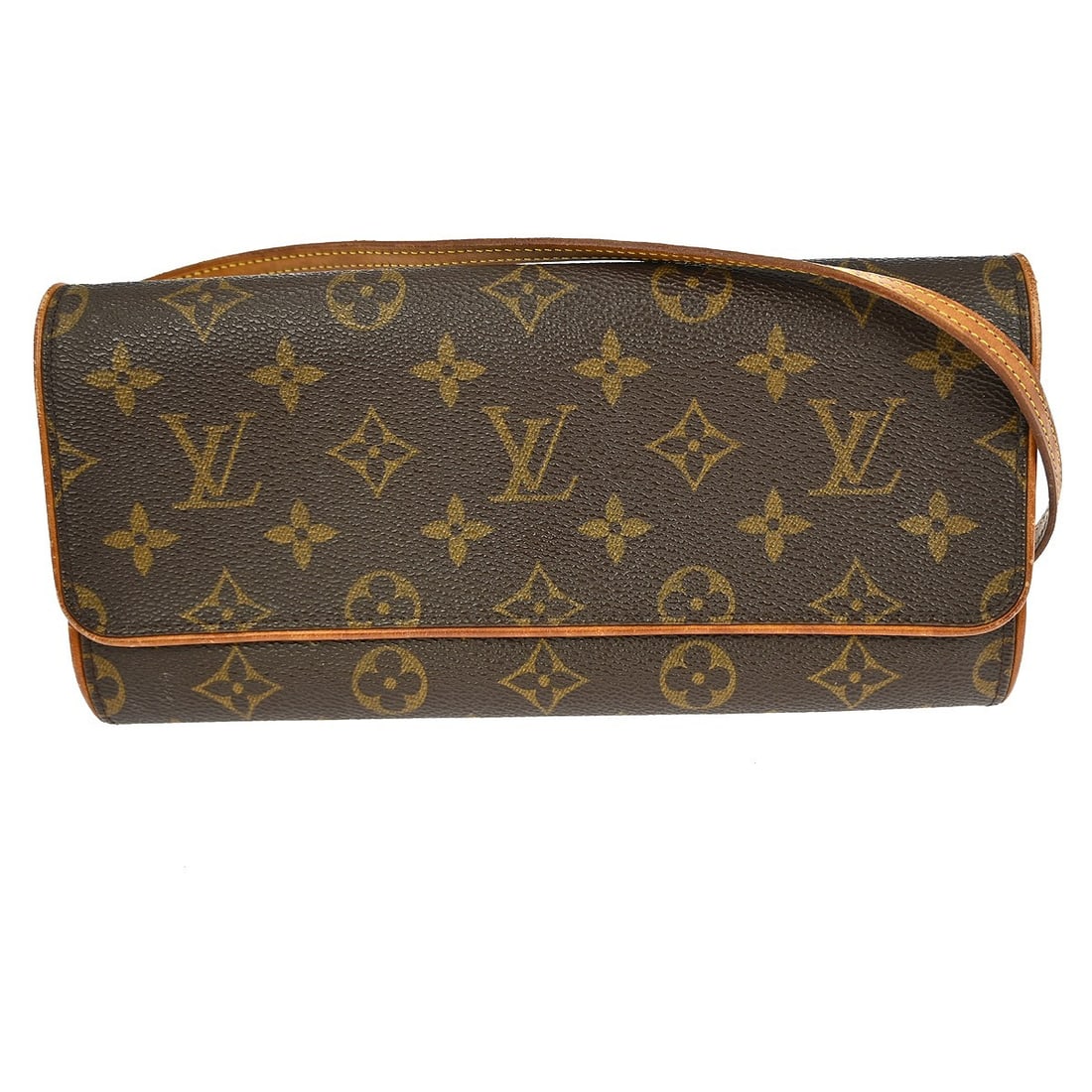 Louis Vuitton Pochette Twin GM Monogram Canvas Crossbody Bag M51852: Louis Vuitton Pochette Twin GM Monogram Canvas Crossbody Bag M51852 This Louis Vuitton Pochette Twin GM crossbody bag features the signature Monogram canvas leather exterior with a brown color and a m