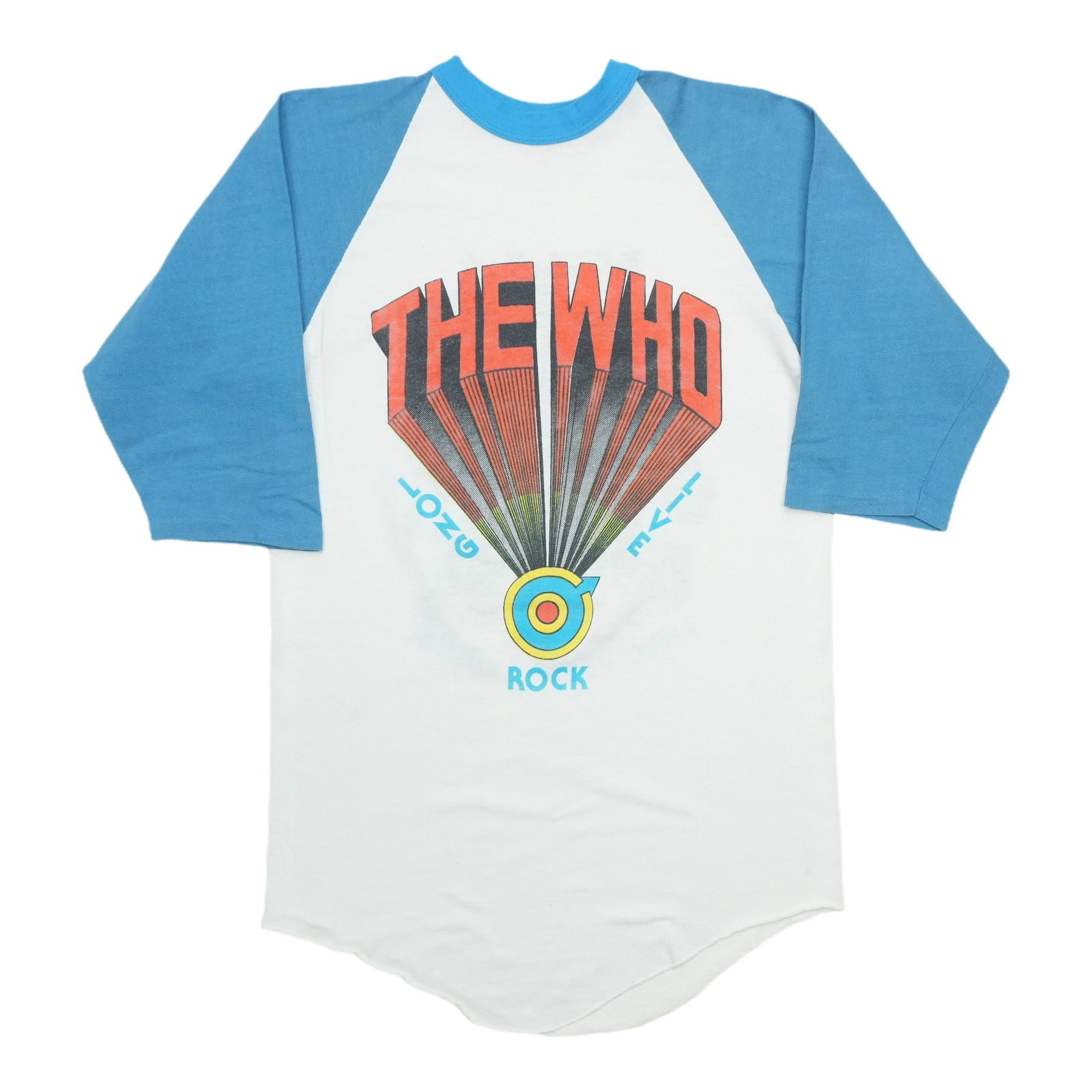 Vintage 1982 The Who White Rock Jersey Shirt Size Large 50 50 Poly Cotton: Vintage 1982 The Who White Rock Jersey Shirt Size Large 50 50 Poly Cotton This is an original vintage 1982 The Who Rock jersey shirt, featuring both front and back graphics. The shirt is made from a 5