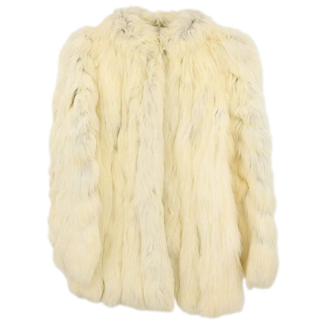 Saga Fox White Mid-Length Vintage Fur Coat for Women (1 of 11)