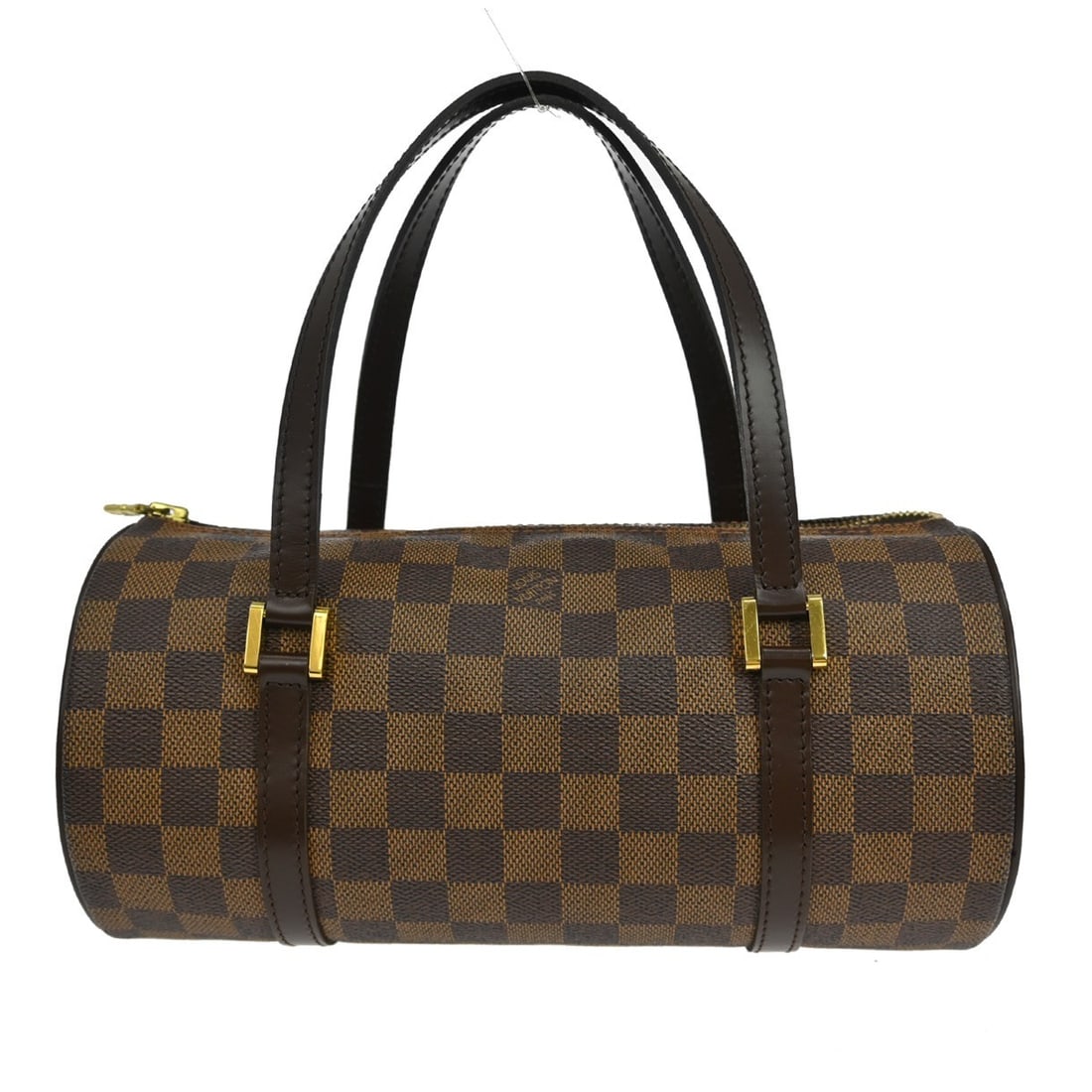 Louis Vuitton Papillon 26 Damier Canvas Brown Medium Handbag N51304: Louis Vuitton Papillon 26 Damier Canvas Brown Medium Handbag N51304 This Louis Vuitton Papillon 26 handbag features the iconic Damier canvas leather in a classic check pattern, complemented by double 