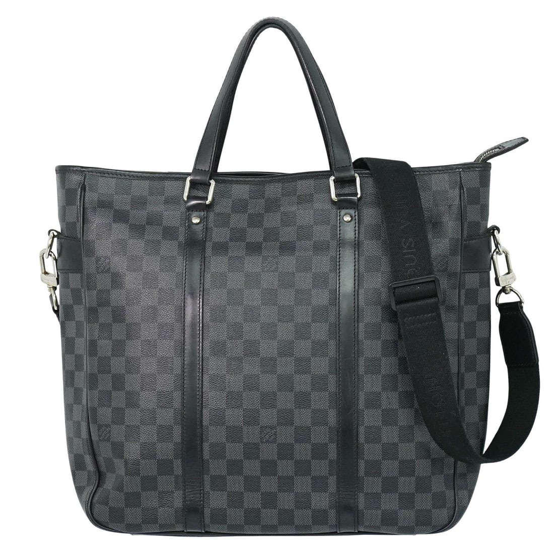 Tadao Black Canvas Shoulder Bag by Louis Vuitton Damier Graphite (1 of 18)