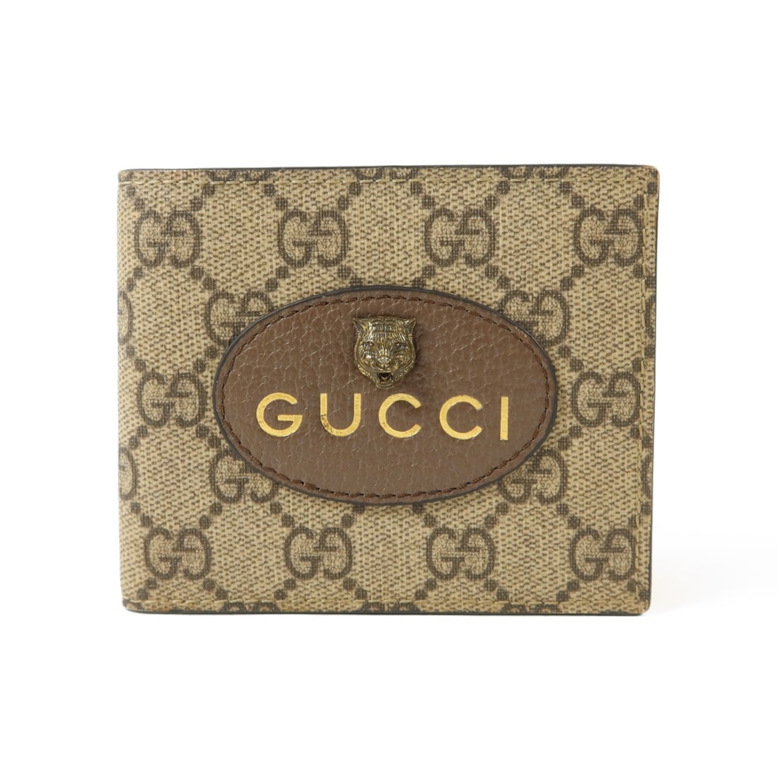 Gucci GG Supreme Bi-Fold Wallet Beige Yellow 473954: Gucci GG Supreme Bi-Fold Wallet Beige Yellow 473954 This is a Gucci GG Neo Vintage bi-fold wallet crafted from beige PVC coated canvas. Designed for men, it features a classic bi-fold style and comes 