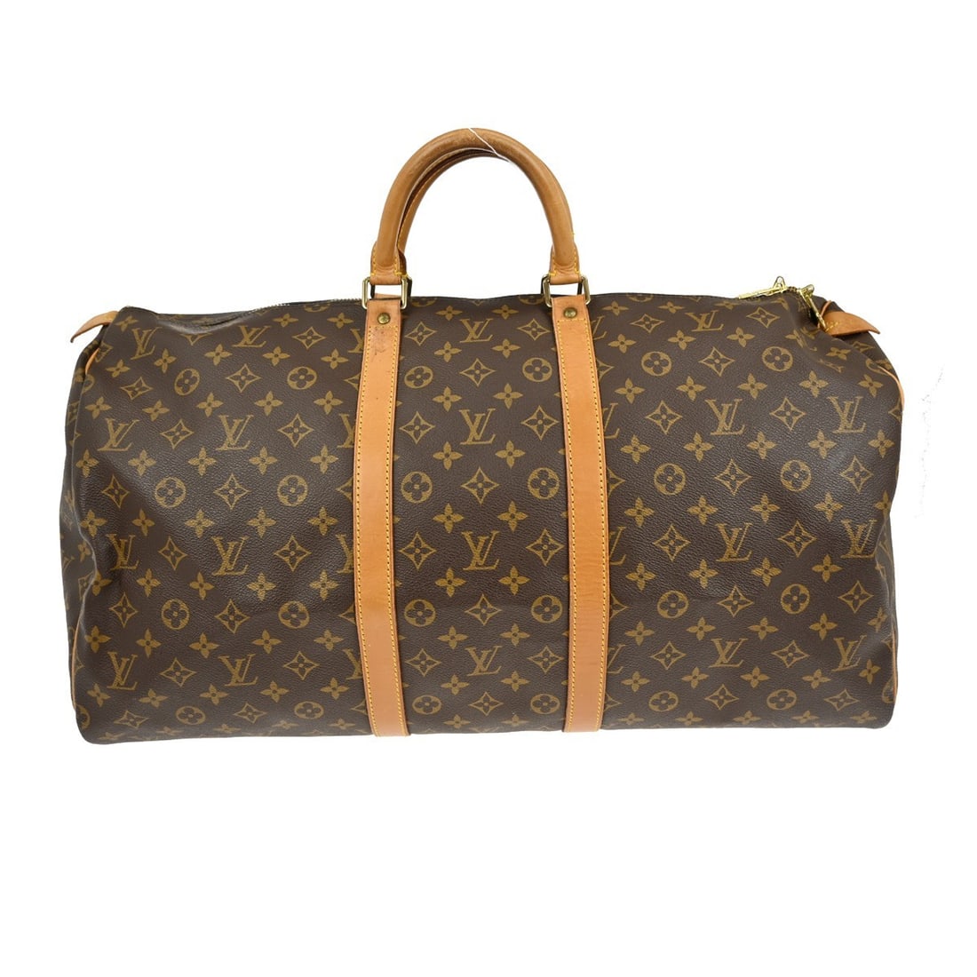 Louis Vuitton Keepall 55 Monogram Canvas Extra Large Duffle Bag: Louis Vuitton Keepall 55 Monogram Canvas Extra Large Duffle Bag The Louis Vuitton Keepall 55 is an extra large vintage duffle-style travel handbag crafted from monogram canvas leather. It features dou