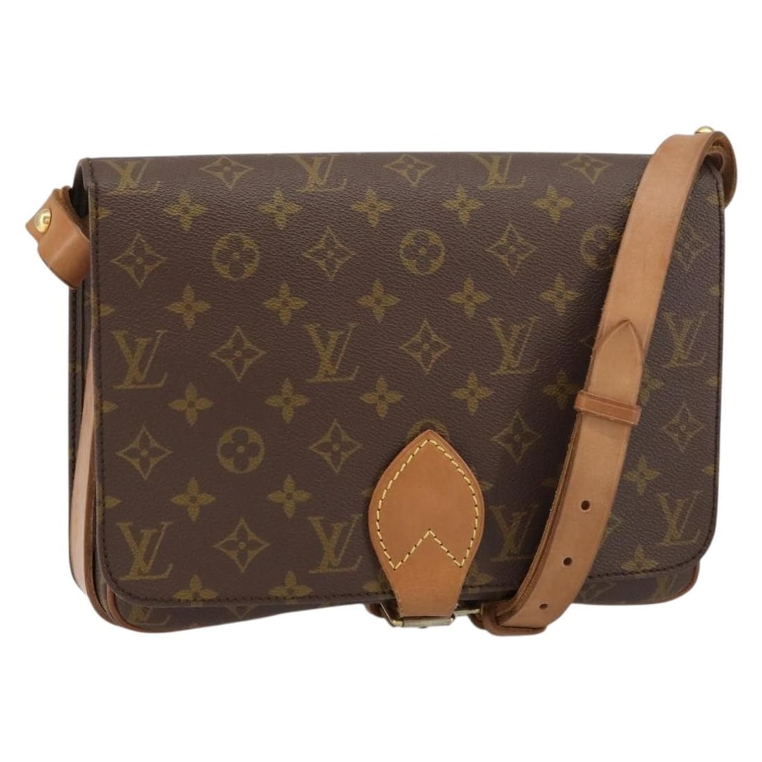 Louis Vuitton Cartouchiere Brown Canvas Shoulder Bag France: Louis Vuitton Cartouchiere Brown Canvas Shoulder Bag France This Louis Vuitton Cartouchiere handbag features the iconic monogram canvas in brown, designed for women. The bag is crafted in France and s