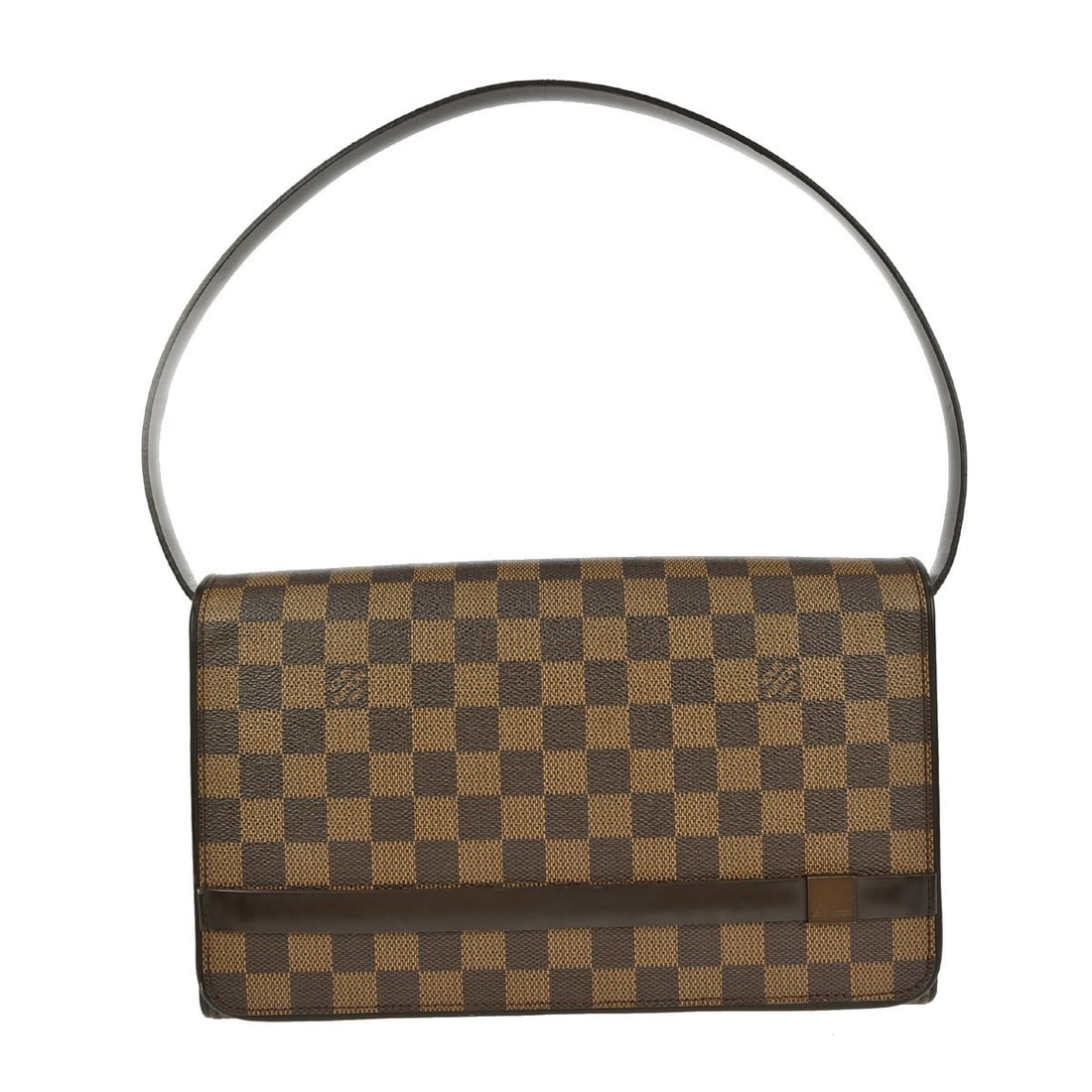 Louis Vuitton Tribeca Long Damier Canvas Brown Medium Handbag N51160: Louis Vuitton Tribeca Long Damier Canvas Brown Medium Handbag N51160 This Louis Vuitton Tribeca Long handbag features the iconic Damier check pattern on brown canvas leather with leather handles and t