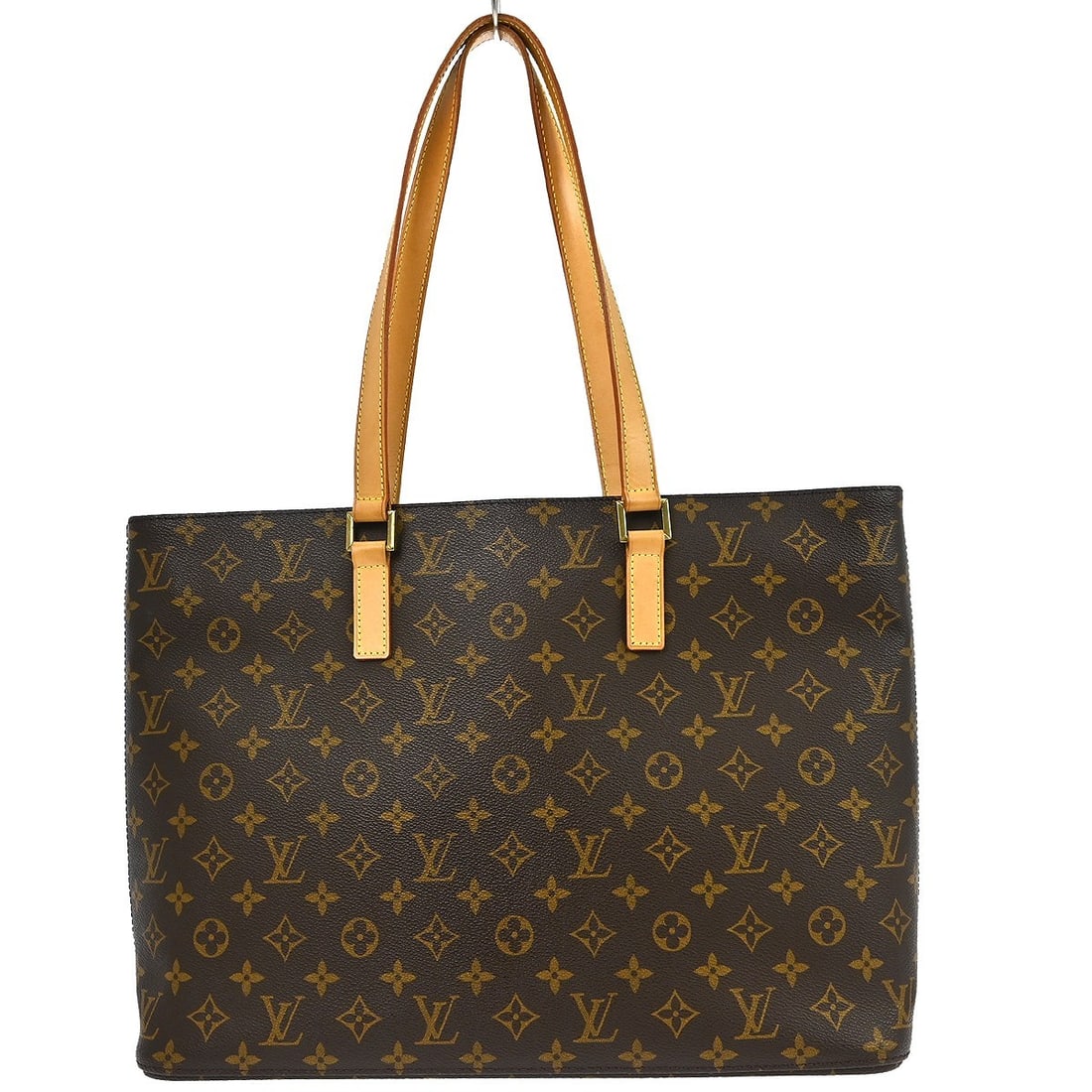 Louis Vuitton Luco Monogram Canvas Shoulder Tote Bag M51155: Louis Vuitton Luco Monogram Canvas Shoulder Tote Bag M51155 This Louis Vuitton Monogram Luco shoulder tote bag features the iconic monogram canvas leather exterior with beige leather double handles. D