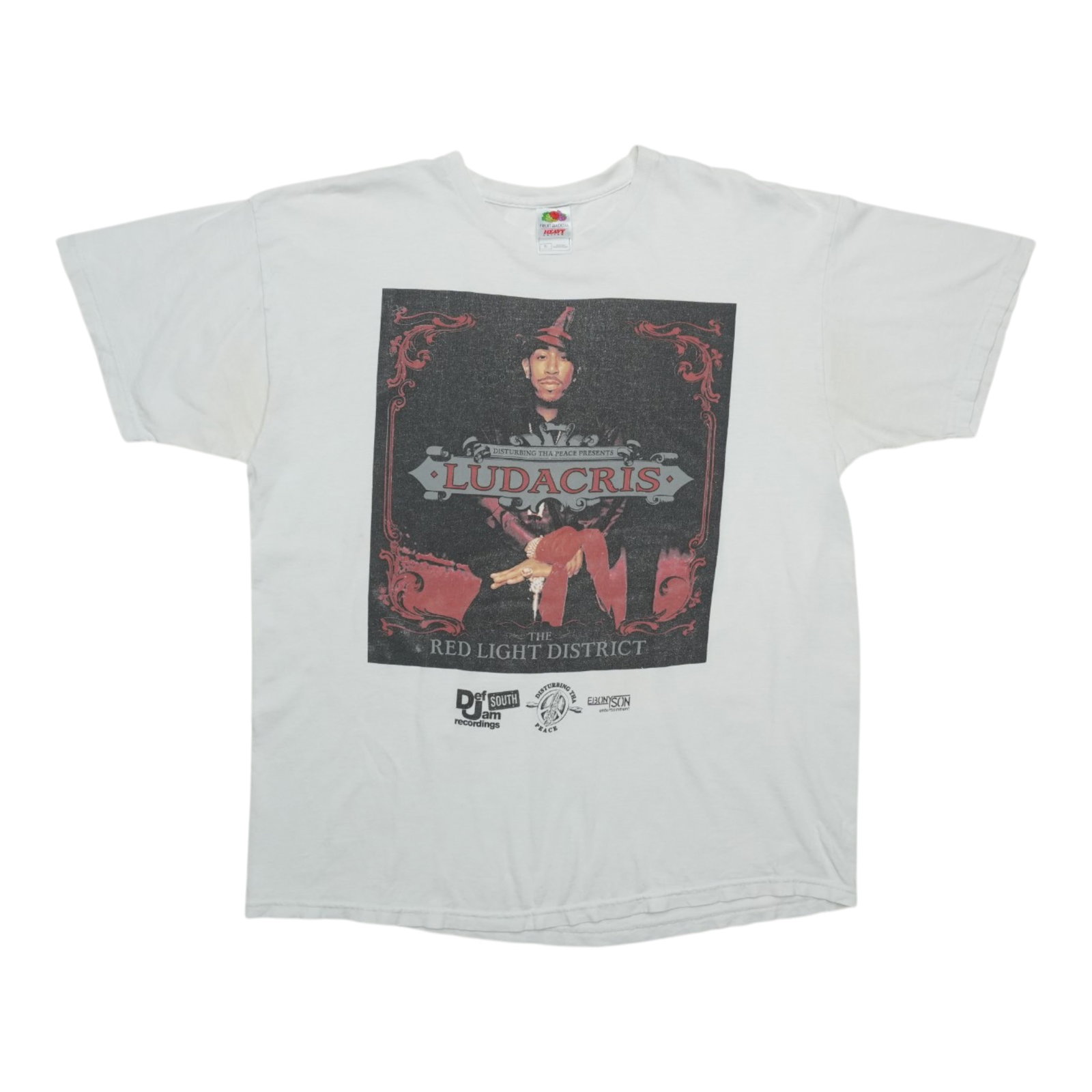 Vintage 2004 Ludacris Red Light District Tie Dye Graphic T-Shirt XL (1 of 4)