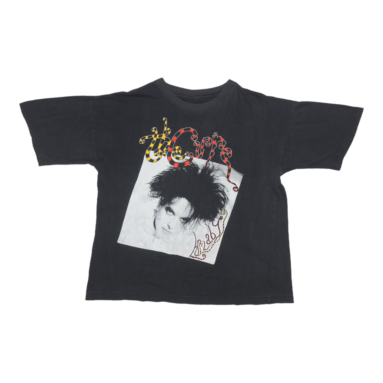 Vintage 1980s The Cure Robert Smith Black Cotton Graphic Shirt (1 of 4)