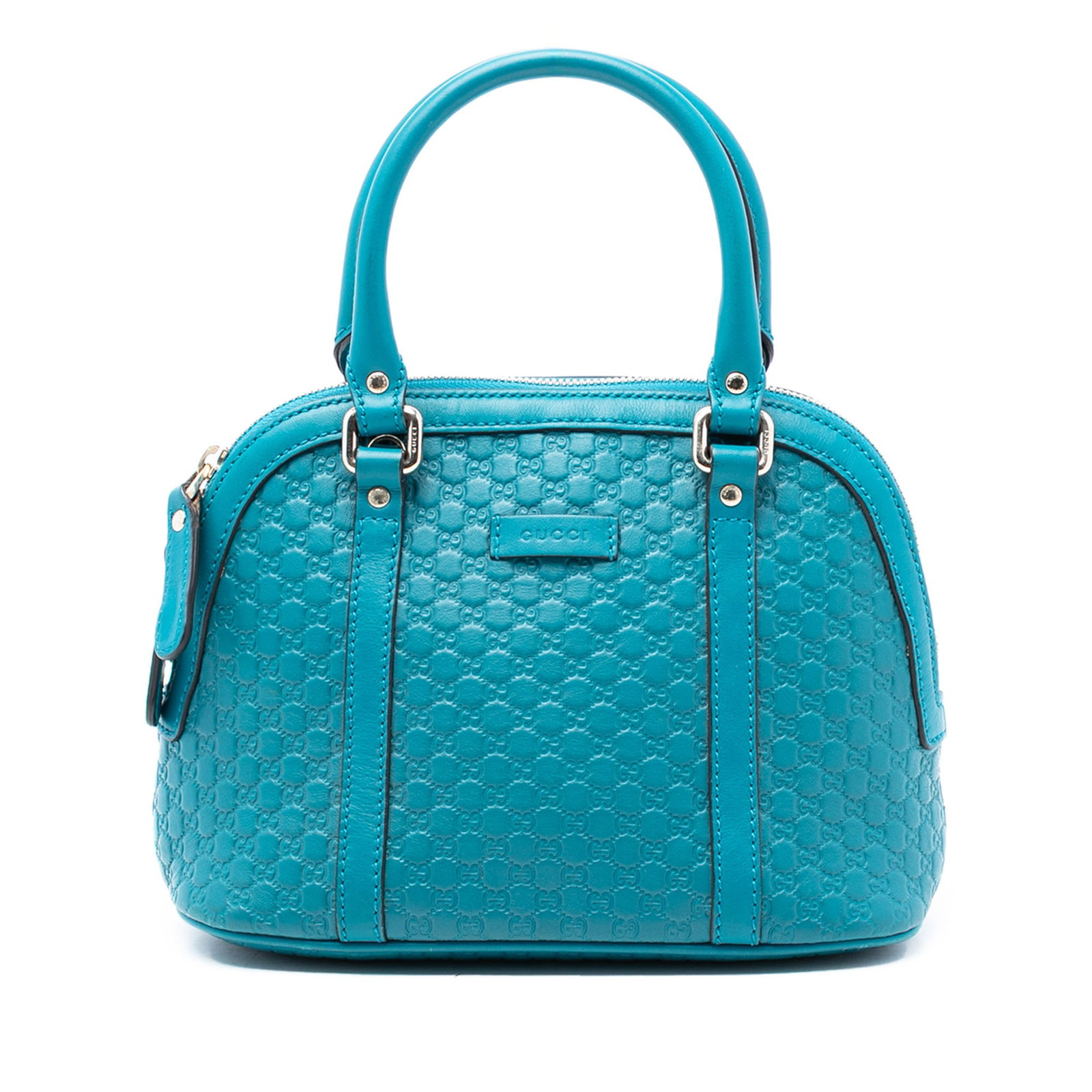 Mini Microguccissima Blue Leather Dome Bag by Gucci (1 of 7)