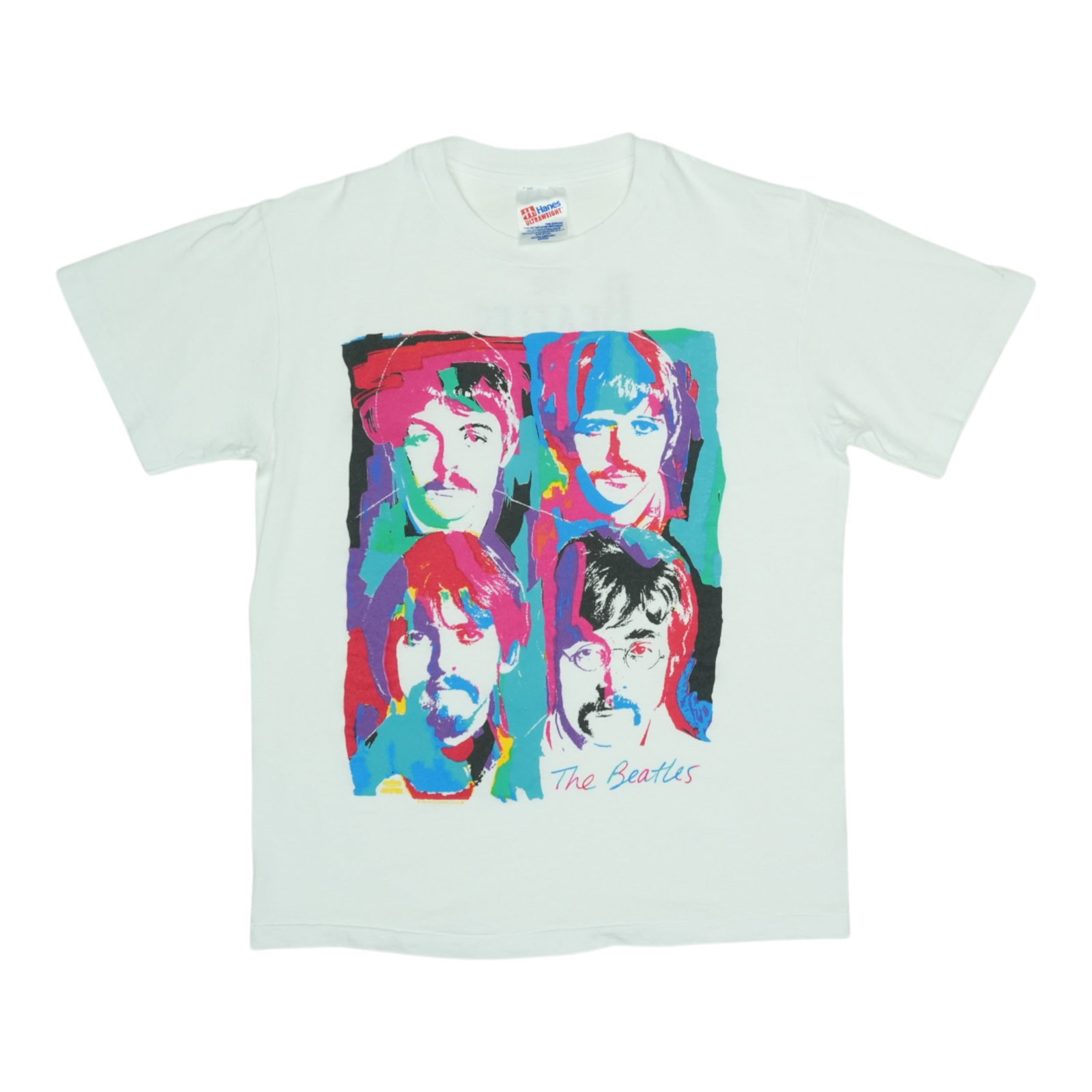 Vintage 1990s White Beatles Graphic Shirt 100 Percent Cotton Medium: Vintage 1990s White Beatles Graphic Shirt 100 Percent Cotton Medium This is an original vintage The Beatles shirt from the 1990s, featuring graphics on both the front and back. Crafted from 100% cotto