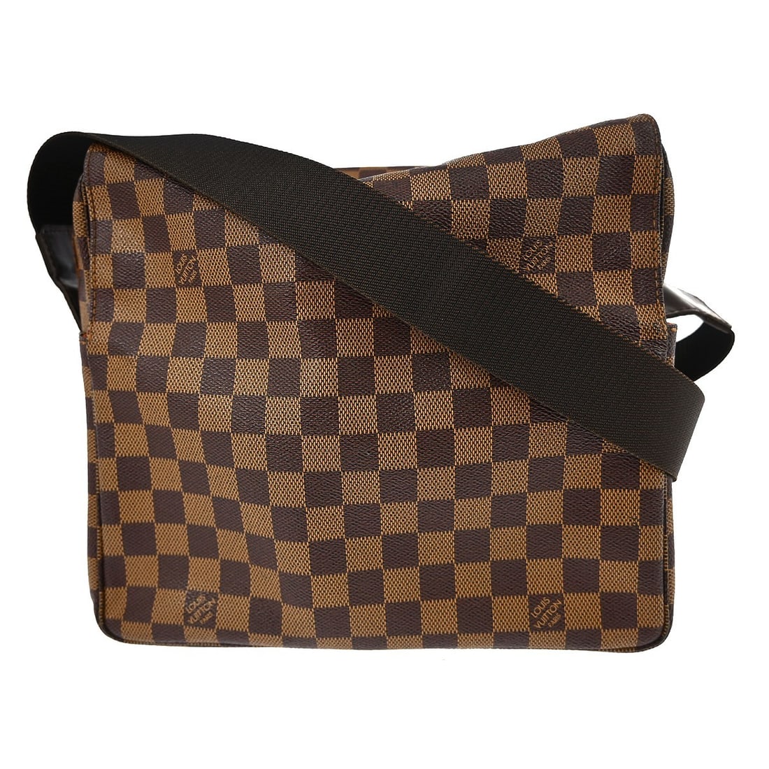 Louis Vuitton Naviglio Damier Canvas Medium Shoulder Bag N45255 Brown: Louis Vuitton Naviglio Damier Canvas Medium Shoulder Bag N45255 Brown This Louis Vuitton Damier Naviglio shoulder bag features a classic check pattern in brown canvas with Alcantara lining. Designed f