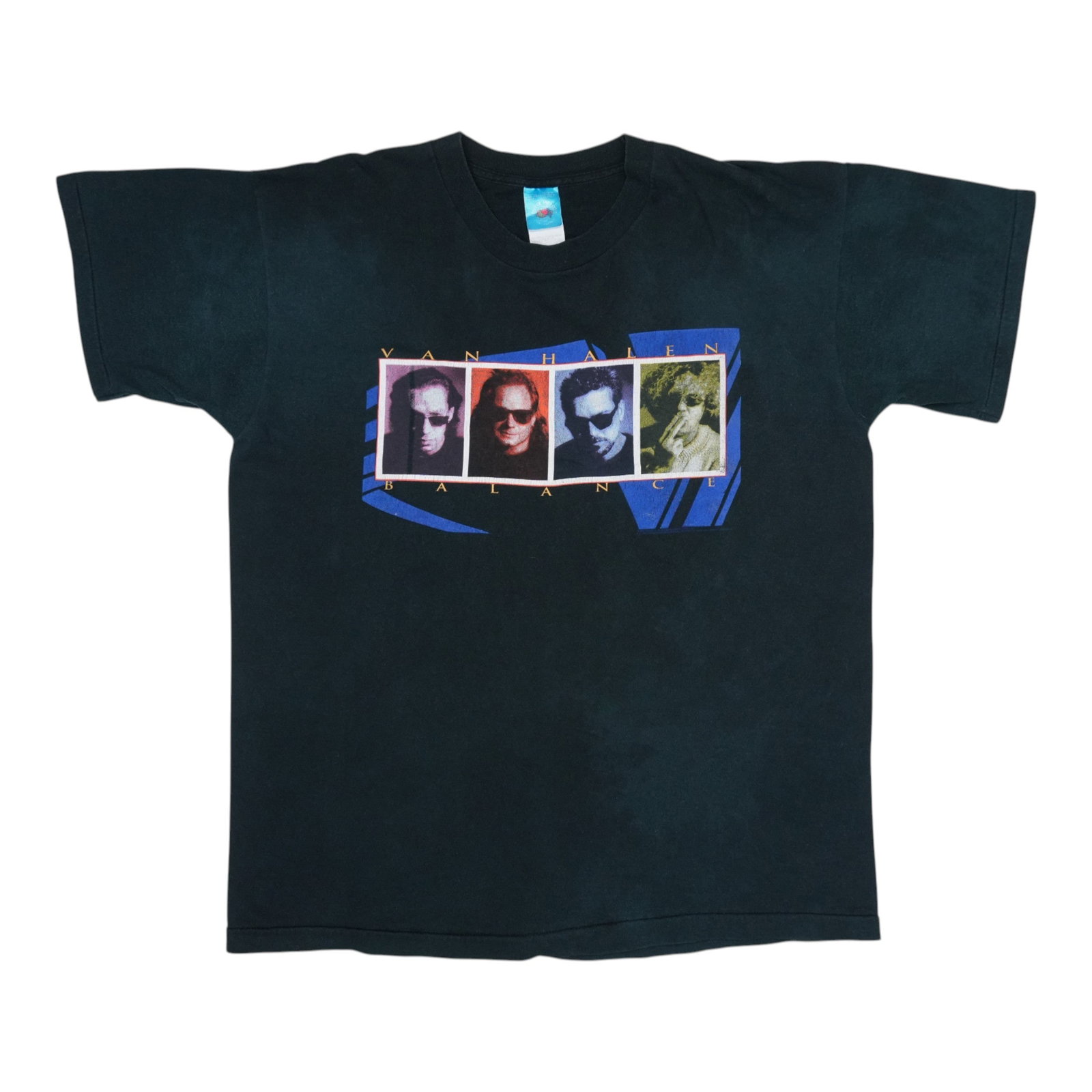 Vintage 1995 Van Halen Balance Concert T Shirt Extra Large Black Cotton: Vintage 1995 Van Halen Balance Concert T Shirt Extra Large Black Cotton This is an original vintage 1995 Van Halen Balance Tour shirt featuring front and back graphics. The shirt is made from 100% cot