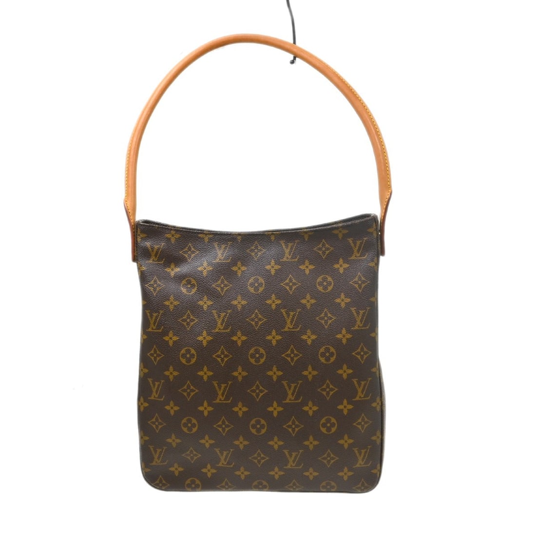 Louis Vuitton Looping GM Monogram Shoulder Bag M51145: Louis Vuitton Looping GM Monogram Shoulder Bag M51145 This Louis Vuitton Looping GM shoulder bag features the iconic monogram pattern on brown leather, complemented by beige leather handles and a beig
