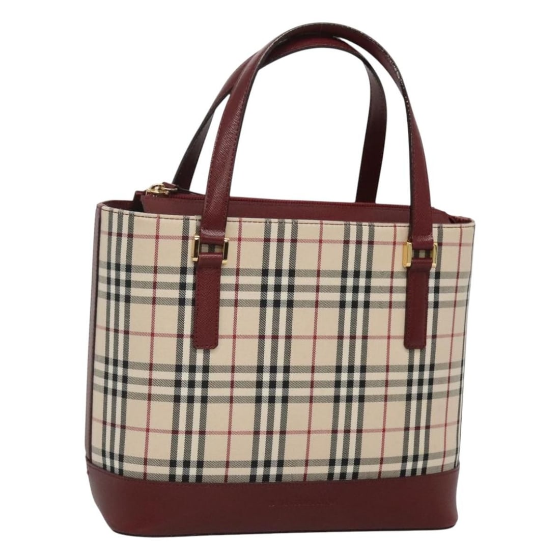Burberry Canvas Nova Check Beige Gold Women's Tote Bag: Burberry Canvas Nova Check Beige Gold Women's Tote Bag This Burberry Nova Check tote bag features a beige and gold canvas exterior with subtle leather accents. Designed for women, the bag offers a com