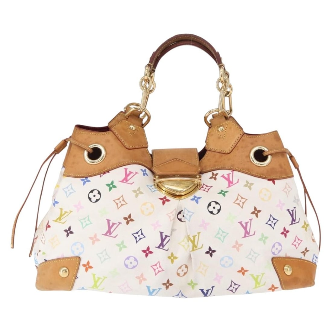 Louis Vuitton Ursula Multicolor Canvas Shoulder Bag: Louis Vuitton Ursula Multicolor Canvas Shoulder Bag The Louis Vuitton Ursula Handbag features the iconic Monogram Multicolor canvas, designed for women. This spacious handbag includes leather trim and