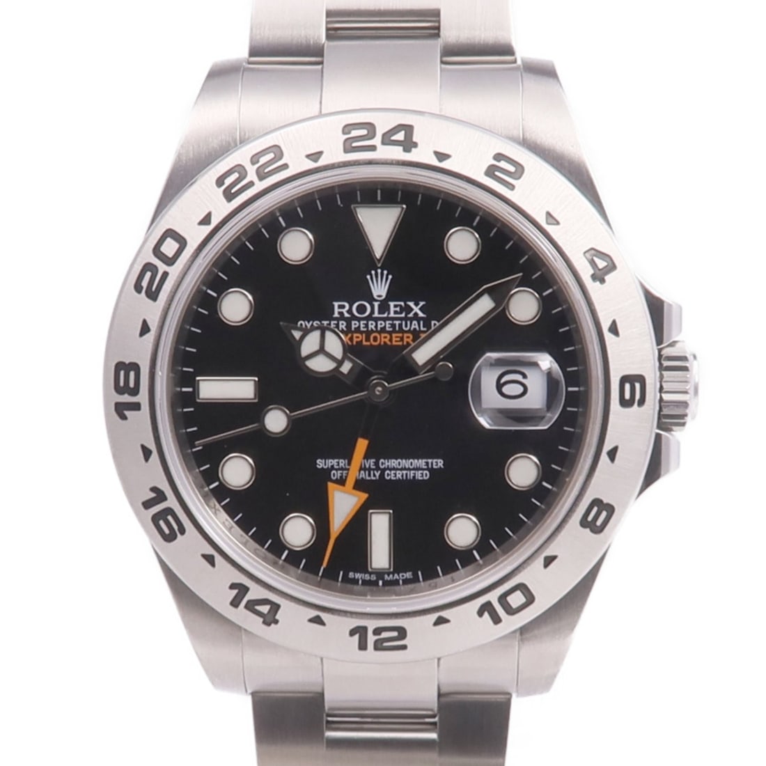 Mens Automatic Stainless Steel Wristwatch Explorer II 216570 Black Dial: Mens Automatic Stainless Steel Wristwatch Explorer II 216570 Black Dial This ROLEX Explorer II 216570 is a men's automatic wristwatch crafted from stainless steel. It features a black dial and a match