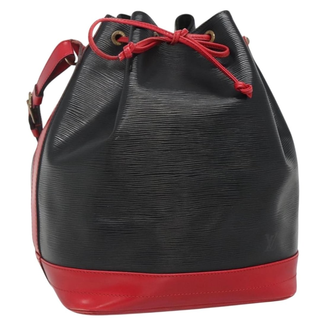 Louis Vuitton Noe Bicolor Black Epi Leather Shoulder Bag France: Louis Vuitton Noe Bicolor Black Epi Leather Shoulder Bag France This Louis Vuitton Bicolor Noe handbag is crafted from black Epi leather and designed for women. The bag features a spacious interior wi
