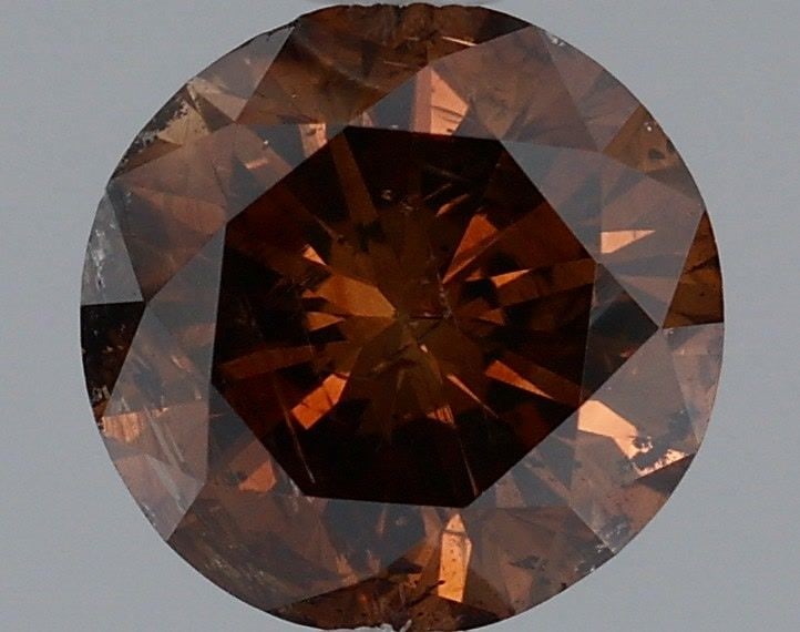 Loose Diamond - ROUND 1.23ct Fancy Dark Orangey Brown: Loose Diamond - ROUND 1.23ct Fancy Dark Orangey Brown Source: Natural Shape: ROUND Carats: 1.23 Color: Fancy Dark Orangey Brown Certification: GIA Video: